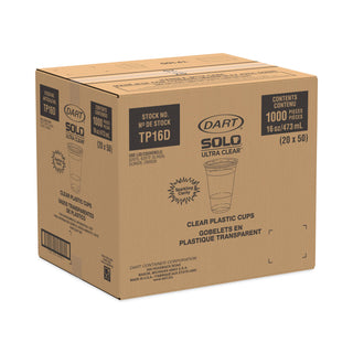 SOLO® Ultra Clear Cups, Squat, 16 oz, PET, 50/Pack (DCCTP16DPK) (DRCTP16DPK)