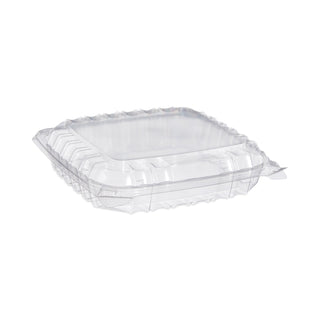 Dart® ClearSeal Plastic Hinged Container, 8-5/16 x 8-5/16 x 2, Clear, 125/BG, 2 BG/CT (DCCC89PST1)