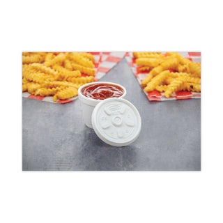 Dart® Plastic Lids for Foam Containers, Vented, Fits 3.5-6 oz, White, 1,000/Carton (DAR6JL)