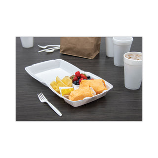 Dart® Large Foam Carryout, Food Container, 3-Compartment, White, 9-2/5x9x3 (DRC90HT3R)