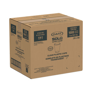 SOLO® Ultra Clear Cups, 7 oz, PET, 50/Bag, 1000/Carton (DCCTP7) (DRCTP7)