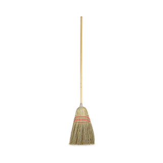 Boardwalk® Parlor Broom, Yucca/Corn Fiber Bristles, 55.5" Overall Length, Natural (BWK926YEA)