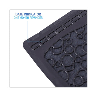 Boardwalk® Urinal Mat 2.0, Rubber, 17.5 x 20, Black/Black, 6/Carton (BWKUMBB)
