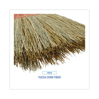 Boardwalk® Parlor Broom, Yucca/Corn Fiber Bristles, 55.5" Overall Length, Natural (BWK926YEA)