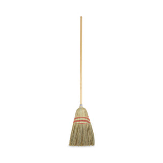 Boardwalk® Parlor Broom, Yucca/Corn Fiber Bristles, 56" Overall Length, Natural, 12/Carton (UNS926Y-CS)