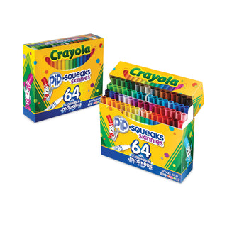 Crayola® Pip-Squeaks Skinnies Washable Markers, Medium Bullet Tip, Assorted Colors, 64/Pack (CYO588764)