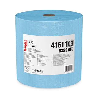 WypAll® X70 Cloths, Jumbo Roll, 12.4 x 12.2, Blue, 870/Roll (KCC41611)