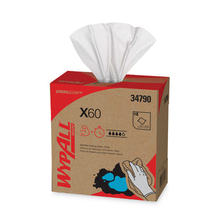 WypAll® General Clean X60 Cloths, POP-UP Box, 8.34 x 16.8, White, 118/Box, 10 Boxes/Carton (KIM34790CT)