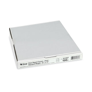C-Line® Report Covers, Vinyl, Clear, 8 1/2 x 11, 100/BX (CLI31357)