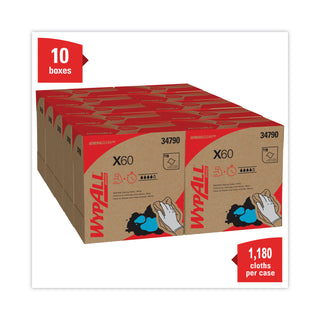 WypAll® General Clean X60 Cloths, POP-UP Box, 8.34 x 16.8, White, 118/Box, 10 Boxes/Carton (KIM34790CT)