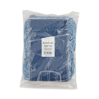 Boardwalk® Mop Head, Dust, Looped-End, Cotton/Synthetic Fibers, 18 x 5, Blue (BWK1118)
