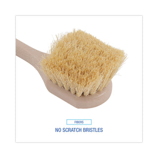 Boardwalk® Utility Brush, Cream Tampico Bristles, 5.5" Brush, 3" Tan Plastic Handle (BWK4208)