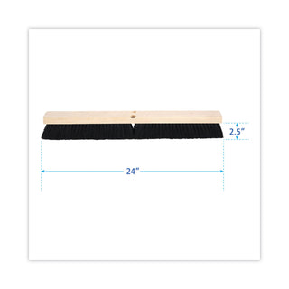 Boardwalk® Floor Brush Head, 2.5" Black Tampico Fiber Bristles, 24" Brush (BWK20224)