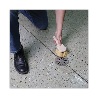 Boardwalk® Utility Brush, Cream Tampico Bristles, 5.5" Brush, 3" Tan Plastic Handle (BWK4208)