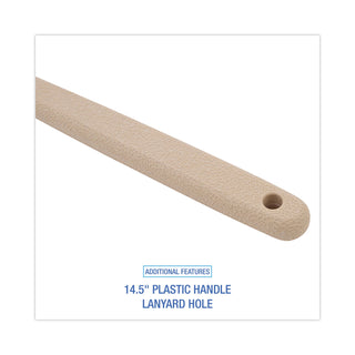 Boardwalk® Utility Brush, Cream Polypropylene Bristles, 5.5 Brush, 14.5" Tan Plastic Handle (BWK4320)