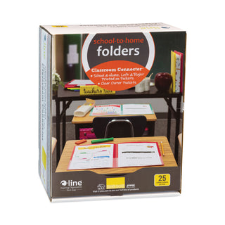 C-Line® Classroom Connector Folders, 9" x 11-3/4", 25/BX, Yellow (CLI32006)