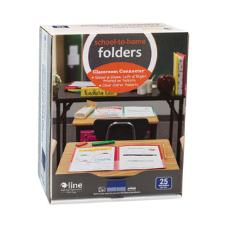 C-Line® Classroom Connector Folders, 9" x 11-3/4", 25/BX, Blue (CLI32005)