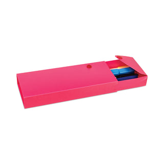 C-Line® Slider Pencil Case, 11.43 x 9.5 x 0.6, Sandy Gray, Seafoam Green, Seaside Blue, Sunset Red, Sunny Yellow, 24/Carton (CLI05600DS)