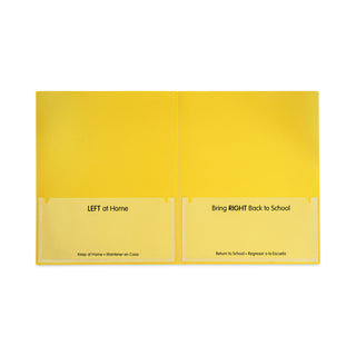 C-Line® Classroom Connector Folders, 9" x 11-3/4", 25/BX, Yellow (CLI32006)