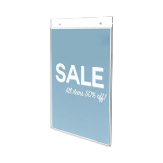 deflecto® Classic Image Wall-Mount Sign Holder, Portrait, 8 1/2 x 11, Clear (DEF68201)