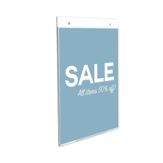 deflecto® Classic Image Wall-Mount Sign Holder, Portrait, 8 1/2 x 11, Clear (DEF68201)