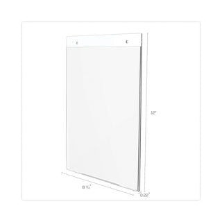 deflecto® Classic Image Wall-Mount Sign Holder, Portrait, 8 1/2 x 11, Clear (DEF68201)