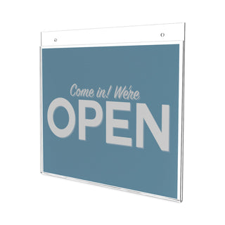 deflecto® Classic Image Wall-Mount Sign Holder, Landscape, 11 x 8 1/2, Clear (DEF68301)