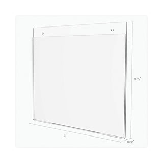 deflecto® Classic Image Wall-Mount Sign Holder, Landscape, 11 x 8 1/2, Clear (DEF68301)
