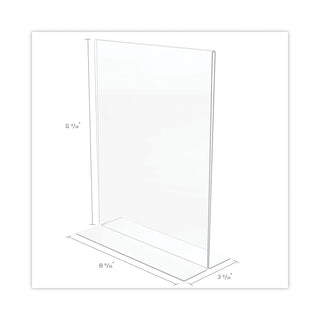 deflecto® Classic Image Double-Sided Sign Holder, 8 1/2 x 11 Insert, Clear (DEF69201)