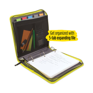Five Star® Zipper Binder and Expansion Panel, 3 Rings, 2" Capacity, 11 x 8.5, Assorted (MEA29052)