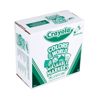 Crayola® Multicultural Colors Washable Markers - Broad Marker Point - Assorted, Almond, Gold, Rose - 240 / Pack (CYO588228)