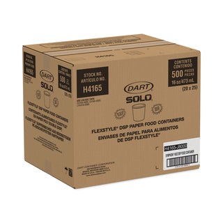 SOLO® Flexstyle Double Poly Paper Containers, 16 oz, Symphony Design, 25/Pack (SCCH4165SYM)