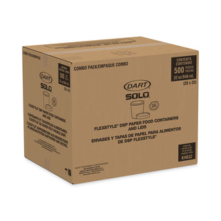 SOLO® Flexstyle Double Poly Food Combo Pack, 32 oz, White, 25/Pack, 10 Packs/Carton (SCCKHB32A)
