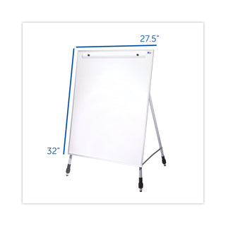 Flipside Dry-Erase Easel Stand, Multi-Use, 46"x5"x29-1/2"-70", White (FLP51000)