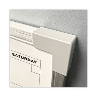Flipside Framed Calendar Dry Erase Board, 24 x 18, White, Silver Aluminum Frame (FLP17302)