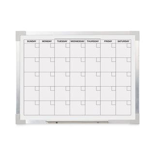 Flipside Framed Calendar Dry Erase Board, 24 x 18, White, Silver Aluminum Frame (FLP17302)