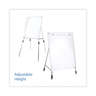 Flipside Dry-Erase Easel Stand, Multi-Use, 46"x5"x29-1/2"-70", White (FLP51000)