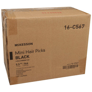 McKesson Mini Hair Pick 5.3 Inch Black Polypropylene (906053_EA)