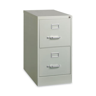 Alera® Two-Drawer Economy Vertical File, Letter-Size File Drawers, 15" x 26.5" x 28.37", Light Gray (ALEHVF152629LG)