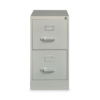 Alera® Two-Drawer Economy Vertical File, Letter-Size File Drawers, 15" x 26.5" x 28.37", Light Gray (ALEHVF152629LG)