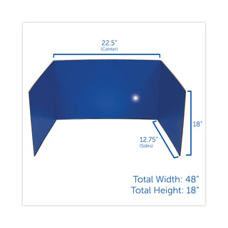 Flipside Study Carrel, 48 x 18, Assorted Colors, 24/Pack (FLP61849)