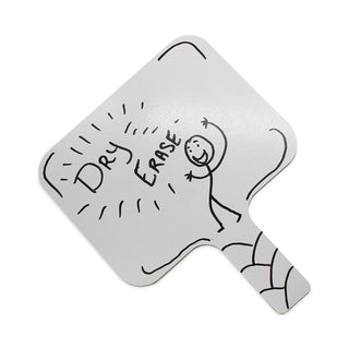 Flipside Dry Erase Paddle, 9.75 x 8, White, 12/Pack (FLP10039)