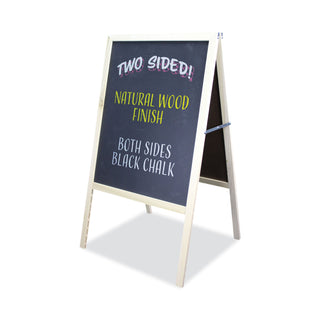 Flipside Black Chalkboard Marquee Board. 24 x 42, Natural Wood Frame (FLP31222)