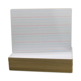 Flipside Dry Erase Board, 9" x 12", Red/Blue Ruled, 24/PK, WE (FLP12034)