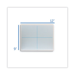 Flipside Graphing Two-Sided Dry Erase Board, 12 x 9, XY Axis Front, White Back, 12/Pack (FLP11200)