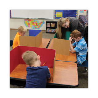 Flipside Study Carrel Color Corrugated, 12" x 48', 24/PK, Ast (FLP60045)