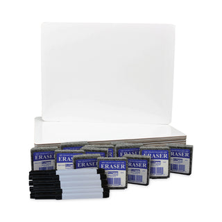 Flipside Dry-Erase Board, 9" x 12", 12/PK, White (FLP21004)