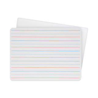 Flipside Two-Sided Red and Blue Ruled Dry Erase Board, 12 x 9, Ruled White Front, Unruled White Back, 12/Pack (FLP10134)