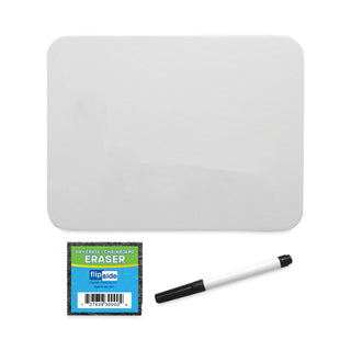 Flipside Dry-Erase Board, 9" x 12", 12/PK, White (FLP21004)