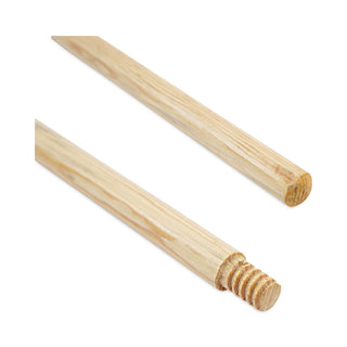 Boardwalk® Threaded End Broom Handle, Lacquered Hardwood, 0.94" dia x 54", Natural (BWK121)